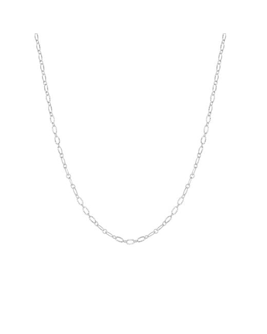 Mejoma Metallic Textured Mini Link Chain Necklace
