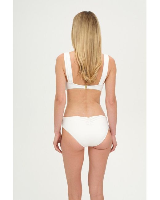 Adriana Pappas Designs White Riviera Bottoms With Chain Oatmilk