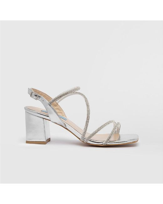 Ilvi White Nica Leather Heeled Sandal