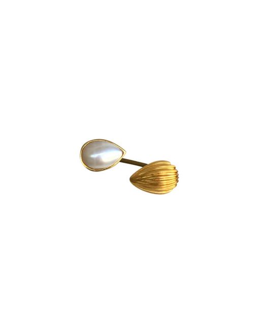 Christina Greene Metallic Divine Duo Wrap Ring With Pearl