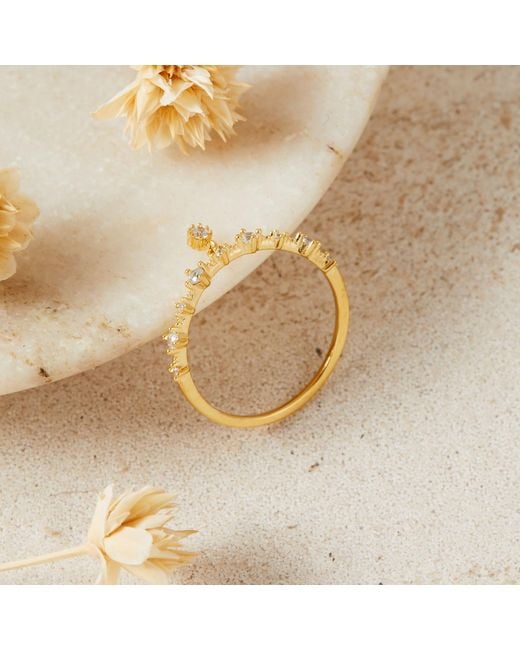 Esterah Metallic Cz Ring With Charm