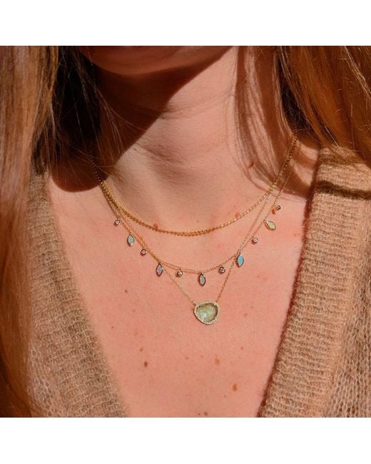 KAMARIA Pink Marina Lab Created Gemstone Necklace With Crystals