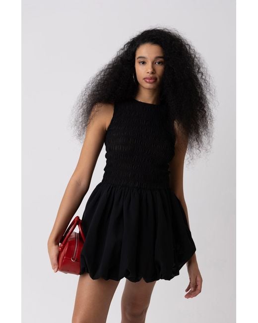 Amy Lynn Black Ella Mini Puffball Dress