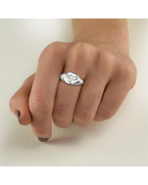The Jewellery Store London Metallic Bee Signet Ring