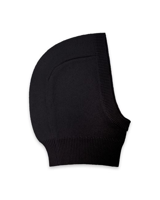 Paul James Knitwear Black Merino Cashmere Noé Open Face Balaclava