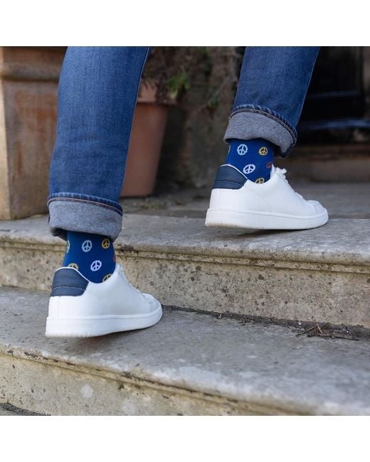 Peper Harow - Made in England Blue Peace Light & Peace Socks Bundle for men