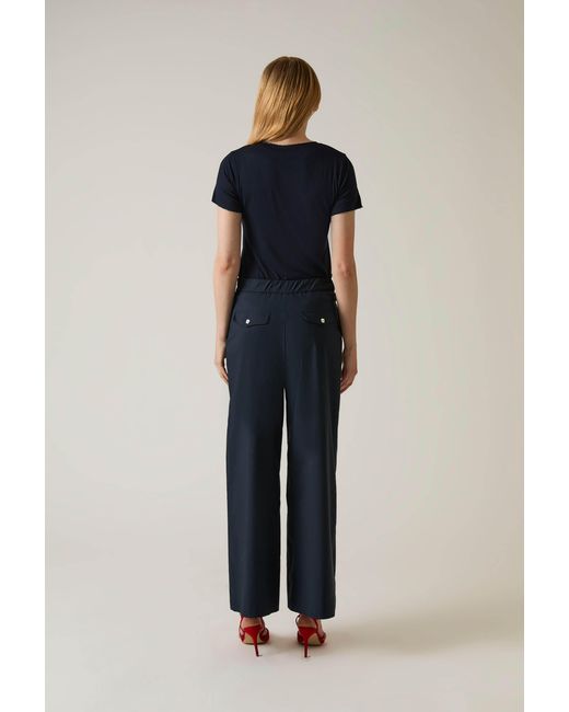 James Lakeland Blue Cotton Trousers
