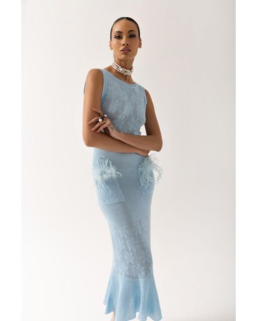 Andreeva Blue Rose Knit Dress