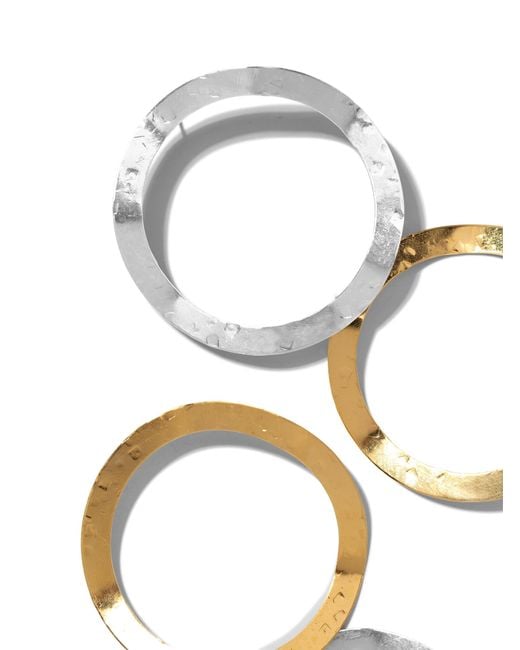 Jaredjamin White Duet Drop Post Earrings