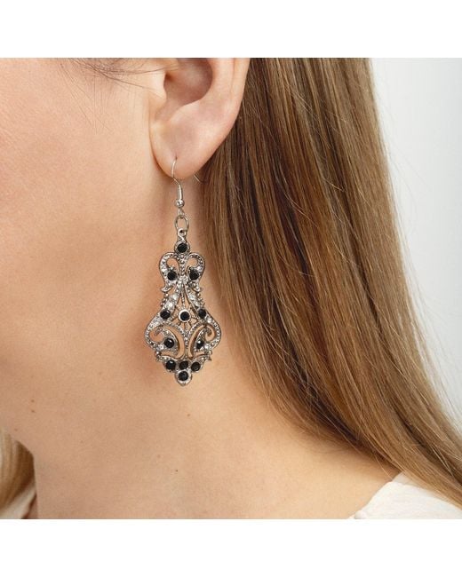 Caramel Vintage Jewellery White Vintage Plated Lilibeth Earrings