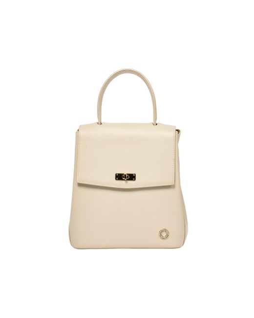 Kerikit England Natural Neutrals Florence Small Cream Leather Backpack