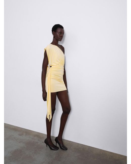 Sélone White Aurelie One-Shoulder Dress