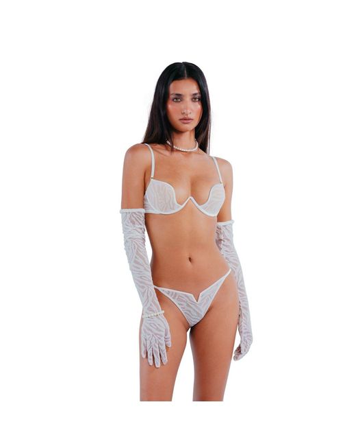 Perilla Lingerie White Kylie Thong Off