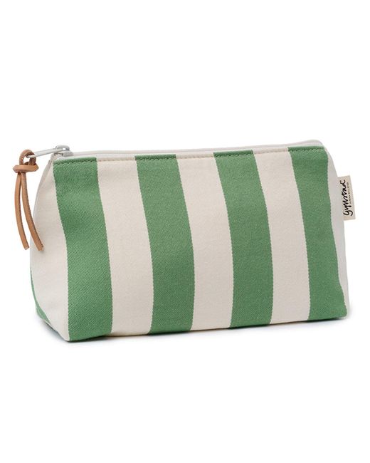 Gyllstad Green Nora Stripe Limeleaf Wash Bag M