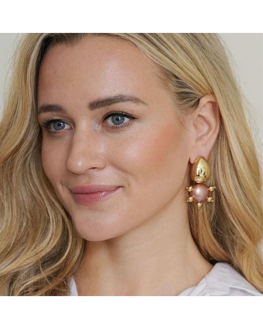 Saule Label Metallic Rose Tulia Earrings