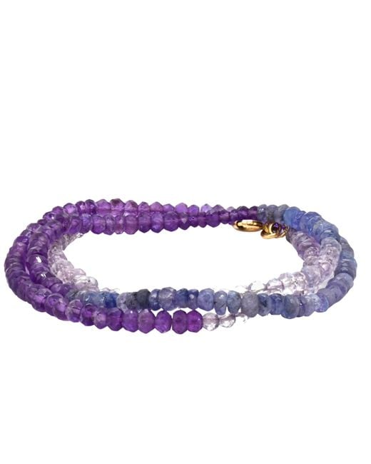 Lori Kaplan Design Purple Triple Wrap Tanzanite Amethyst Bracelet Or Necklace