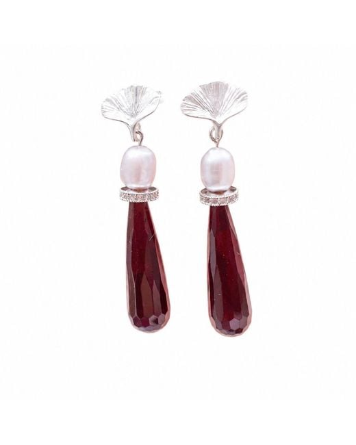 Way to Chic Multicolor Pearls And Agate Earrings
