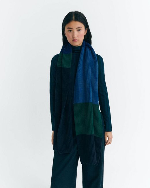 Thinking Mu Wool Ghede Scarf in Blue | Lyst UK