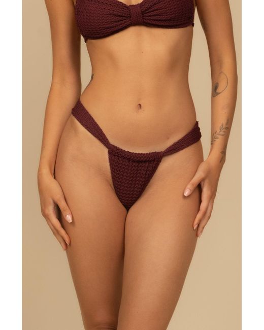 Montce Purple Crochet Sandra Bikini Bottom
