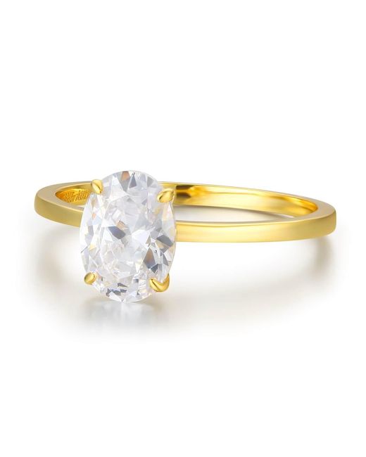 Azura Jewelry New York Metallic Hidden Ruby Heart Oval Moissanite Solid Ring