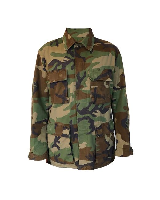 Quillattire Green Camouflage Pride Stripes Military Jacket for men
