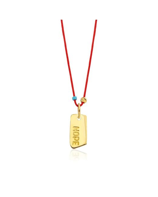 The Pheia Metallic String Hope Necklace