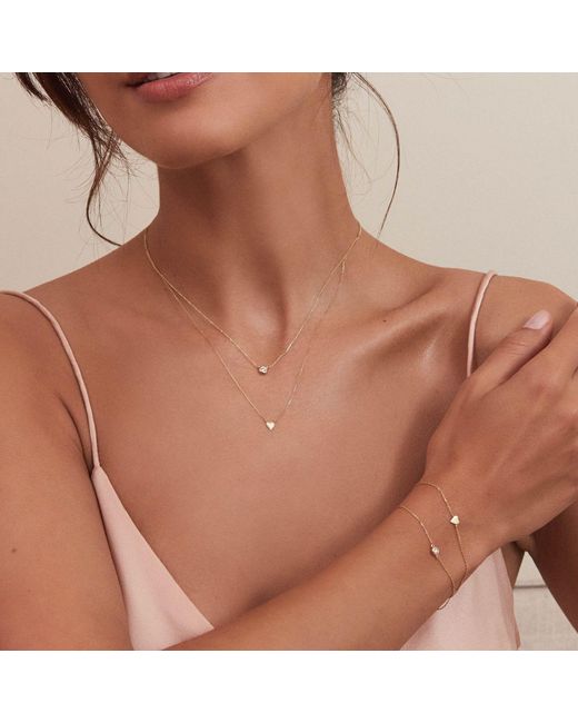 Lily & Roo Metallic Tiny Heart Necklace