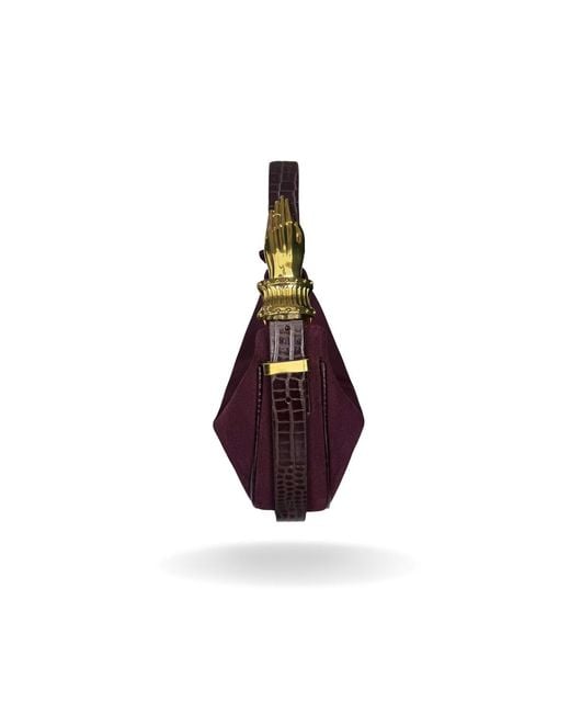 Indigolush Purple Mini Hobo Gilded Lure Cherry Suede