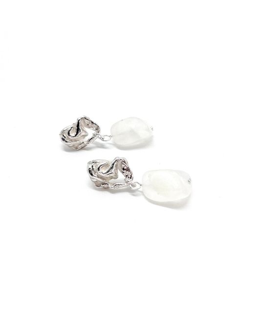Bio-Trimmings Metallic Carrara Drop Earrings