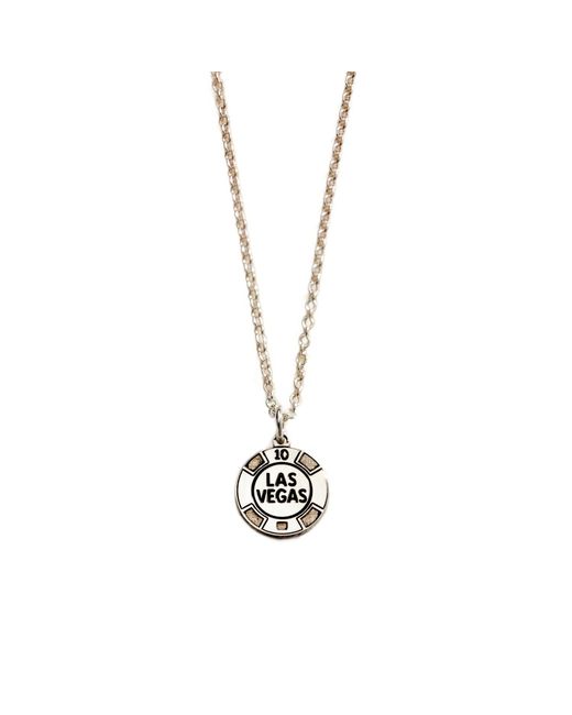 Posh Totty Designs Metallic Sterling Las Vegas Chip Dinky Charm Necklace