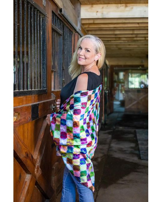 FORZA CAVALLO Blue Otto Square Scarf