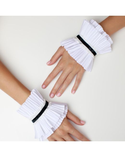 Azima Musayeva White Gloria Cuffs