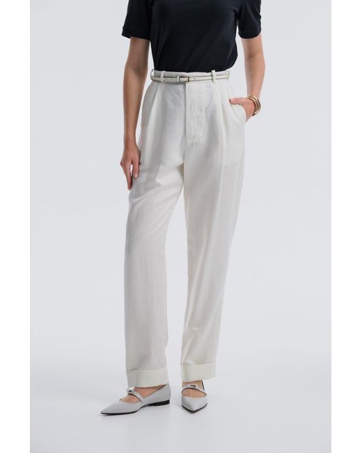 Baltér White Heathrow Club Tailored Pants