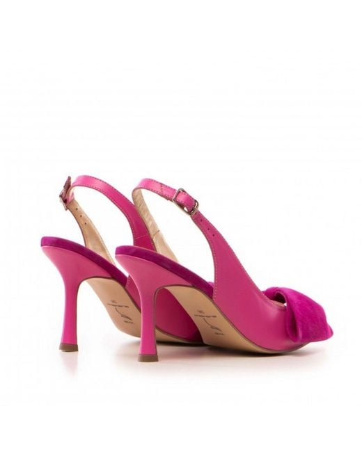 The 5Th Element Pink Mabel Leather Slingback Heels