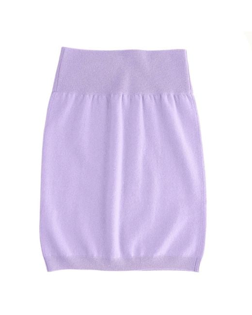 Zenzee Purple Cashmere Mini Skirt
