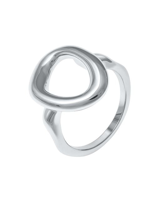 Lucy Quartermaine Metallic Open Volcan Ring