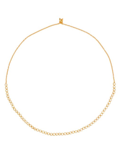 Lila Rasa Metallic Crystal Tennis Necklace