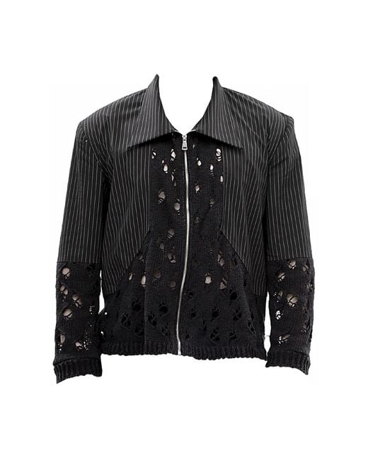 Maison Bogomil Black Split Front – Zip Jacket for men