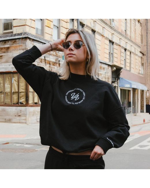 VLD Black Westwood Va Script Mockneck Sweatshirt