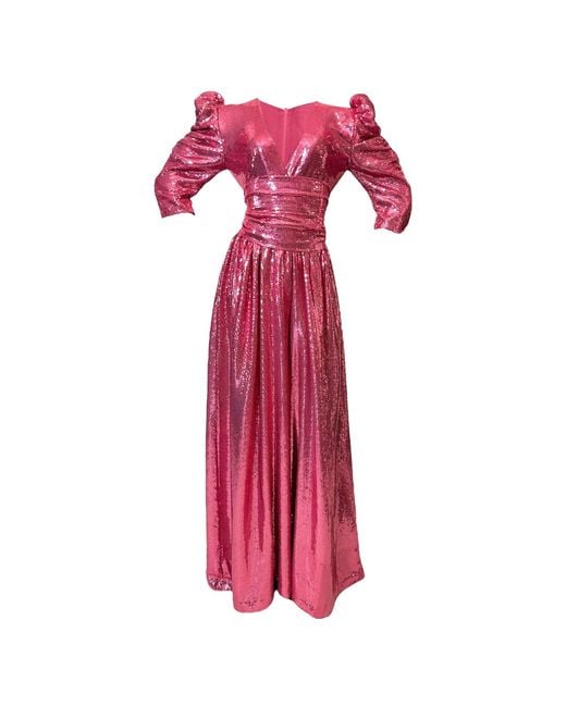 Julia Clancey Olivia Pink Sequin Palazzo Jumpsuit