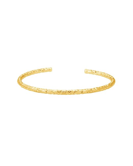 Nazzar Metallic Slim Hammered Cuff Bangle