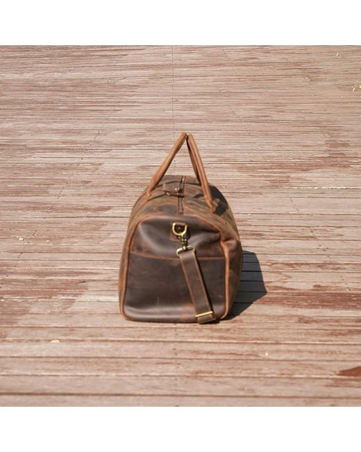Touri Green Genuine Leather Holdall for men