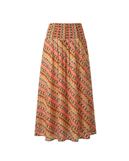 Nooki Design Orange Dalston Geometric Printed Skirt