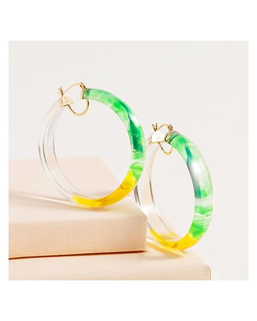 Gold & Honey Green Tie Dye Slip On Bangle