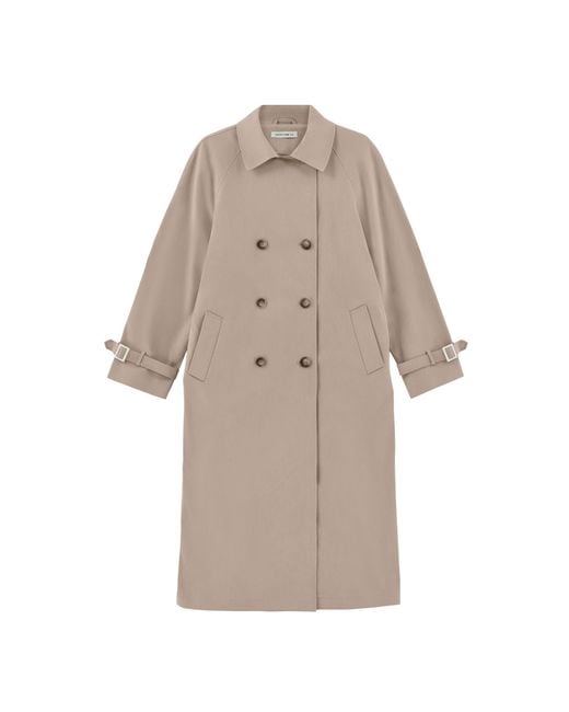 Saint One Co. Natural Idols Trench Coat Taupe X Pearl