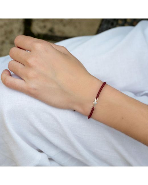 Harbour Uk Red Melody Treble Clef Rope Bracelet