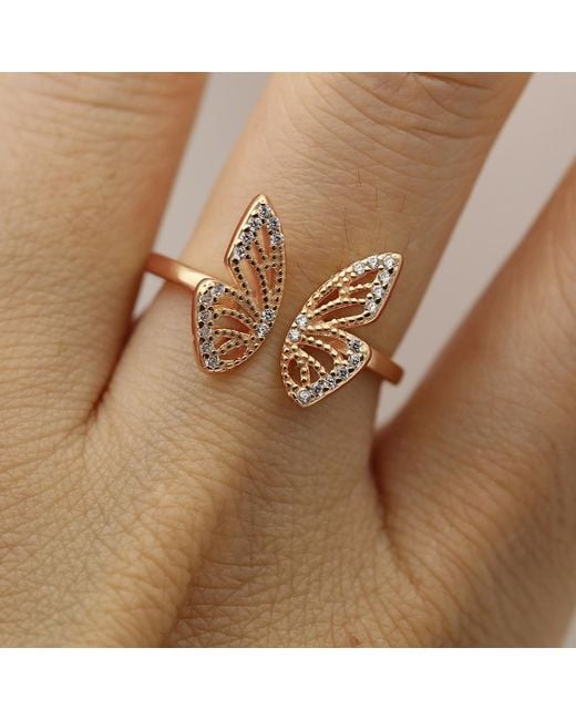 VicStoneNYC Fine Jewelry Metallic Lovely Butterfly Diamond Ring
