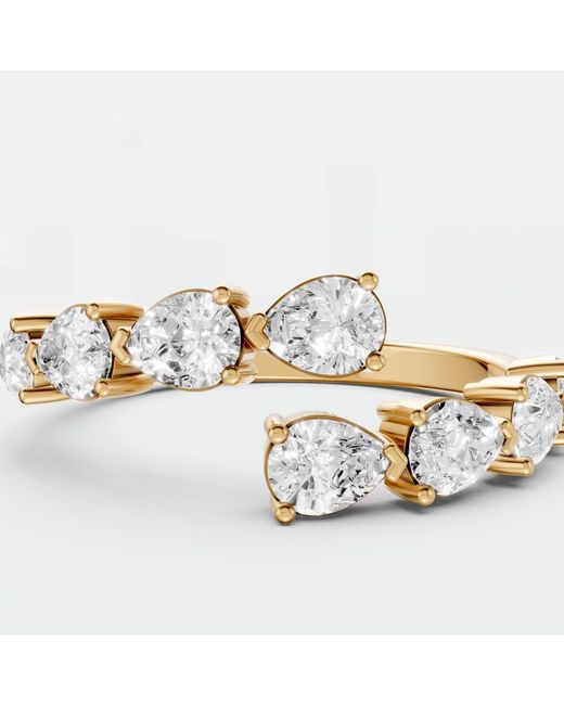 Aya Fine Jewelry Metallic Pear-Cut Lab Diamond Open Wrap Ring