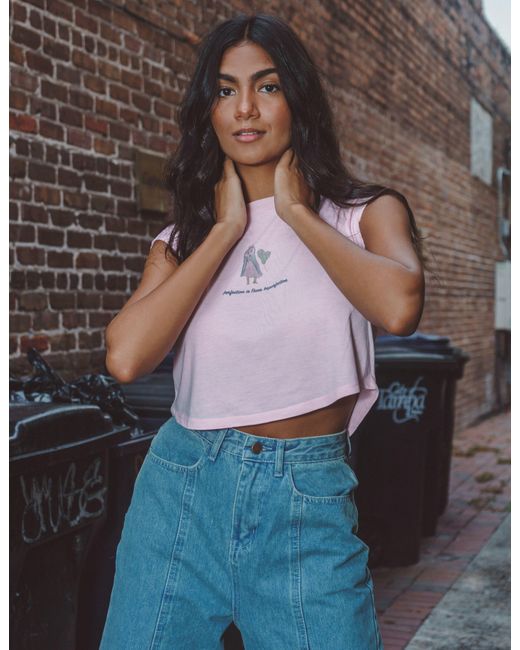 ADIBA Pink The Emerald Princess Crop Top