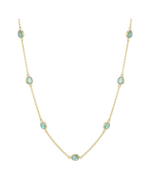 Auree Jewellery Metallic Hampton Multi Emerald & Vermeil Necklace